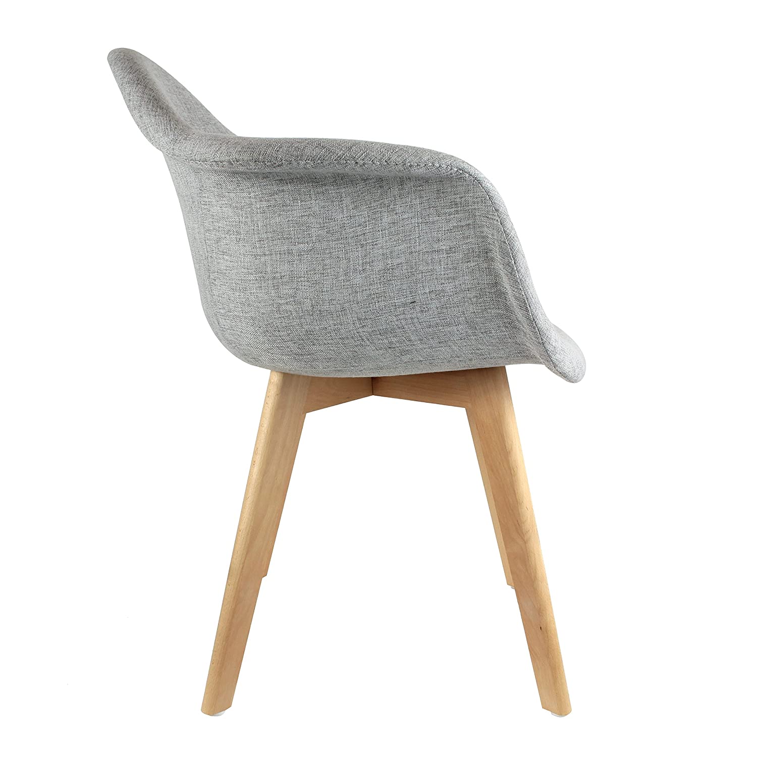 FAUTEUIL SCANDINAVE TISSU GRIS