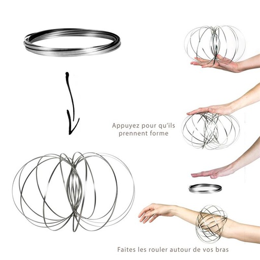 Anneaux magiques avec spirales argentées