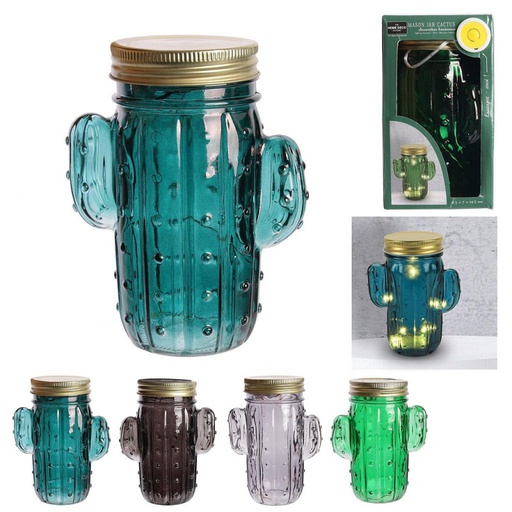 MASON JAR CACTUS LED