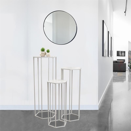 SELLETTE GIGOGNE X3 METAL BLANC