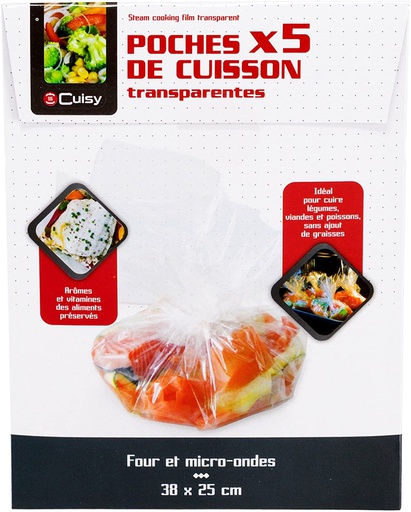POCHES X5 DE CUISSON TRANSPARENTES