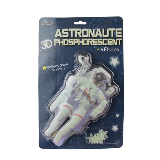 ASTRONAUTE PHOSPHORESCENT 6 ETOILS 3D
