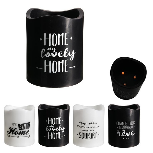 Bougie LED My so sweet home 15x12.5cm