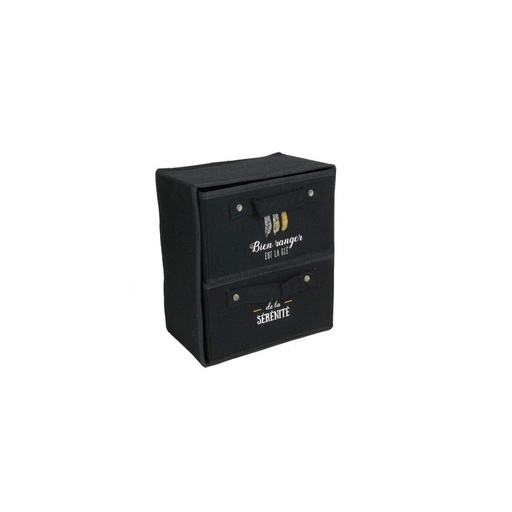 RANGEMENT PLIABLE 2 TIROIRS 8L 23X14X17CM M12