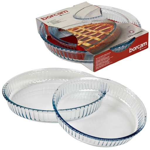 Ensemble de 2 fours Plats de cuisson Rôti Cuisson Verre Casserole Lasagne Plateau à vaisselle