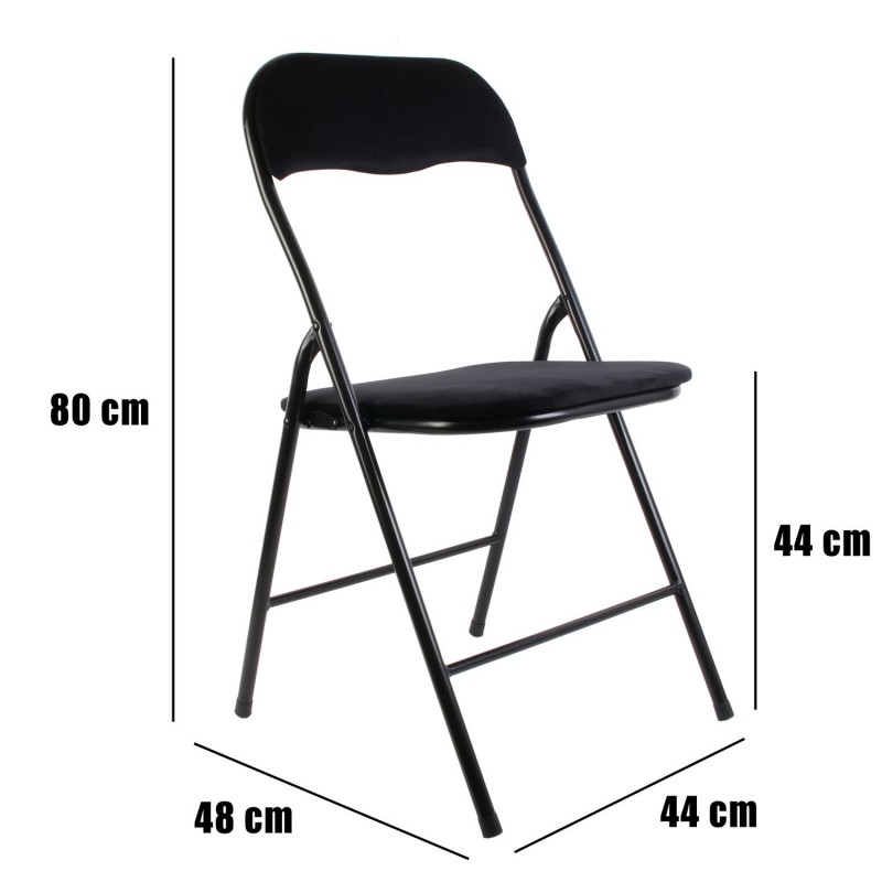 CHAISE PLIABLE VELOURS NOIR
