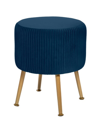 TABOURET VELOURS BLEU SOLARO