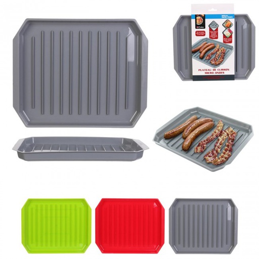 Recipient tip grill pentru gatit la cuptorul cu microunde