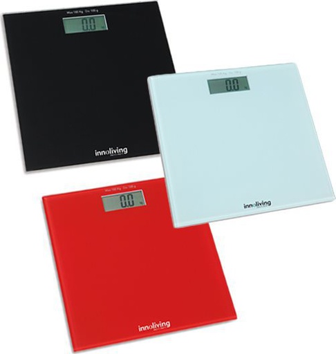Pèse-personne numérique ultramince en verre trempé ROUGE INN-107R
