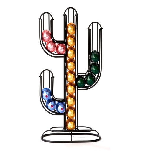 PORTE CAPSULES FILAIRE CACTUS NOIR