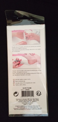 Set lime à ongles et râpe en verre