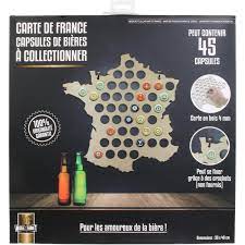 CARTE DE FRANCE CAPSULE DE BIERE A COLLECTIONNER