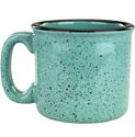 Mug en céramique vert d'eau avec motif 35cl
