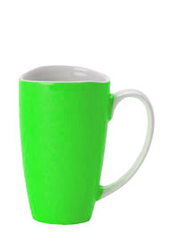 TASSE EN CERAMIQUE GM VERT GARNITURE BLANC