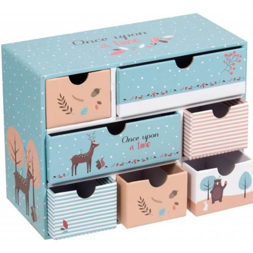 Boite à souvenirs de naissance - Coffret cadeau bébé - Bleu 15 cm