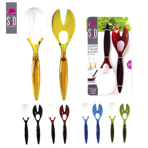 COUVERTS A SALADE BICOLORE