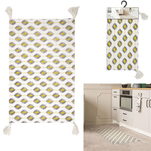 TAPIS ZESTE JAUNE POMPOM
