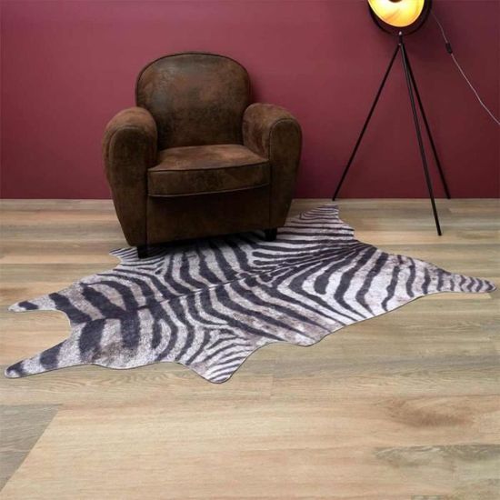 TAPIS IMITATION PEAU DE ZEBRE