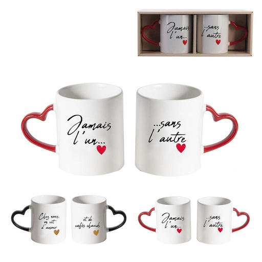 COFFRET MUG AVEC POIGNEE MOTS D AMOUR