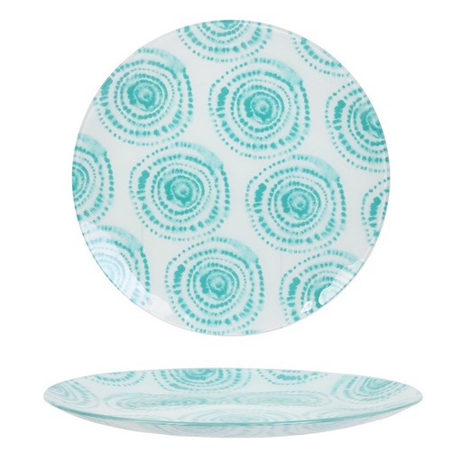 PLAT DE SERVICE EN VERRE