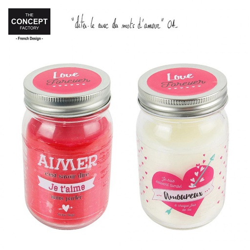 BOUGIE MASON JAR MOT D'AMOUR