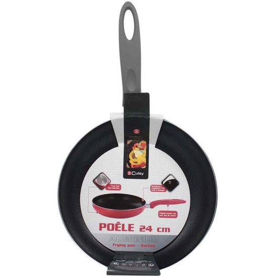 POELE ALU PRESSE TOUS FEUX COULEUR 24CM