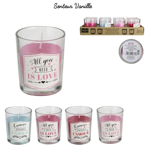 Bougie amour parfumée senteur vanille