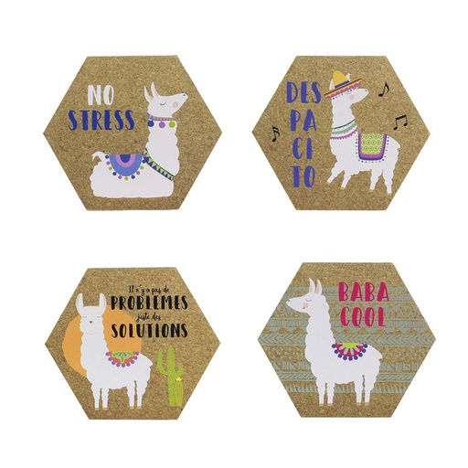 DESSOUS DE VERRE HEXAGONAUX