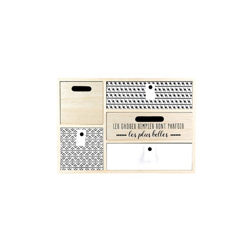 RANGEMENT A 5 TIROIRS M4