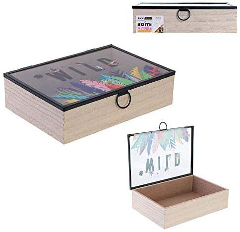 BOITE DE RANGEMENT VITREE EXOTIQUE