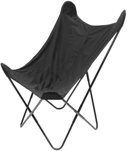 FAUTEUIL PAPILLION VELOURS NOIR A1/M1
