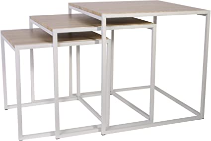 TABLES GIGOGNES BLANCHES X3