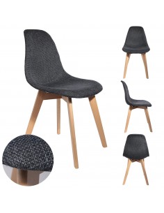 CHAISE GROSSE MAILLE NOIR A1/M2