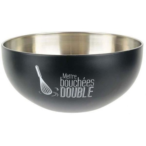 Saladier en inox Bistrot Diamètre 19.5 cm Diamètre 19.5 cm Noir