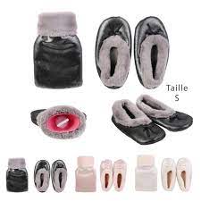 Bouillottes - Chaussons taille S et bouillotte 500mL - Modèle aléatoire Blanc