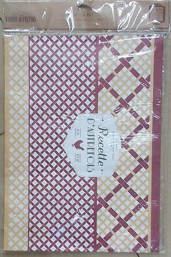 SET DE TABLE EN PAPIER 20 FEUILLES 32X44CM