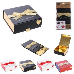 BOITE CADEAU MOTS D AMOUR 14 x 14 x 6 cm