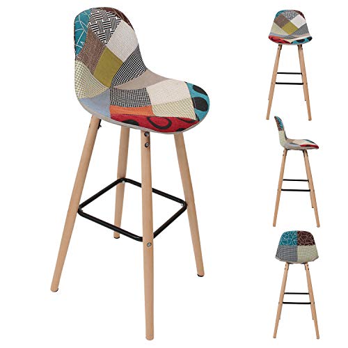 TABOURET DE BAR PATCHWORK RIGA  39x42x92.5