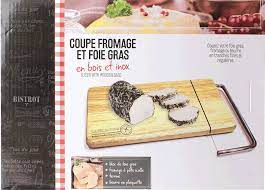 COUPE FROMAGE ET FOIE GRAS SOCLE BOIS