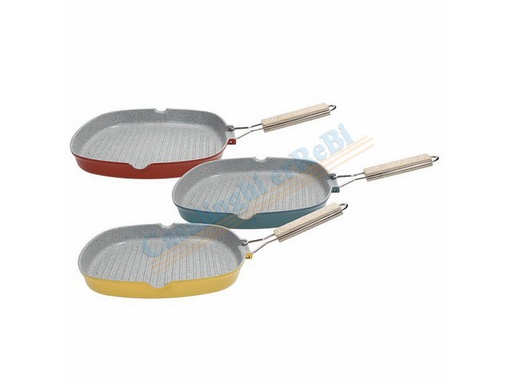 TOGNANA POELE A GRILLER GRIS 28 X 28 CM