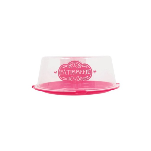 BOITE DE TRANSPORT A GATEAU PLASTIQUE ROSE M24