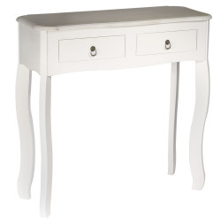 Console Design Romantique Victoria - L. 80 X H. 78 Cm - Blanc