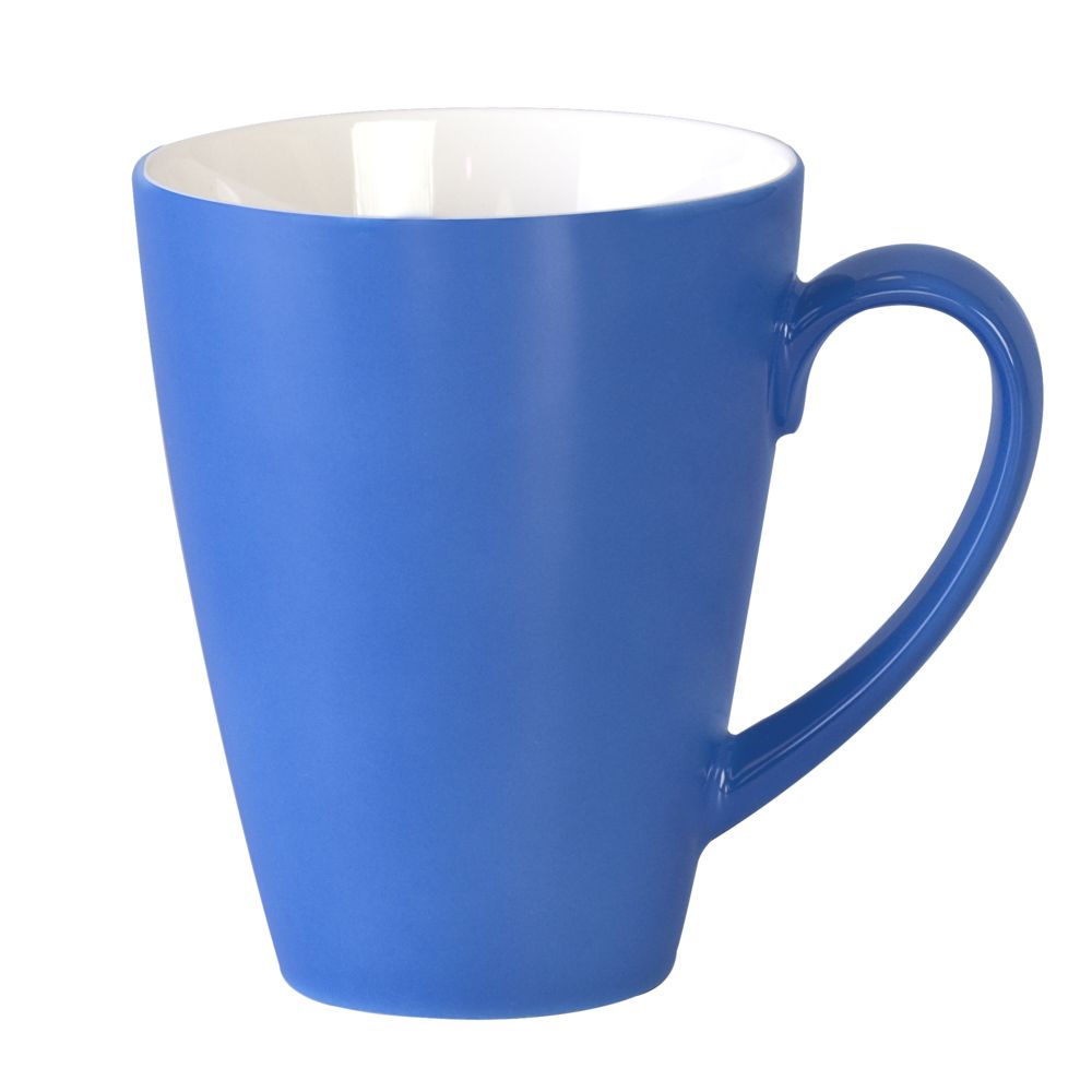 TASSE EN CERAMIQUE GM BLEU CANARD garniture blanc