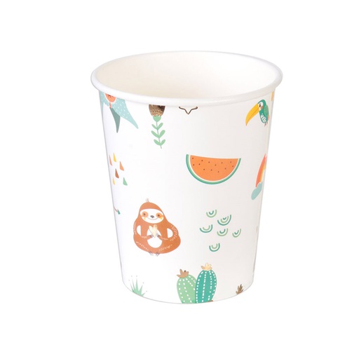 6 GOBELETS CARTON ANNIVERSAIRE PARESSEUX