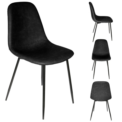 CHAISE PU AMBER NOIR