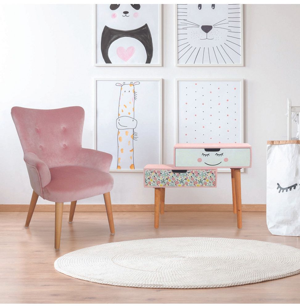 FAUTEUIL HELSINKI ENFANT ROSE