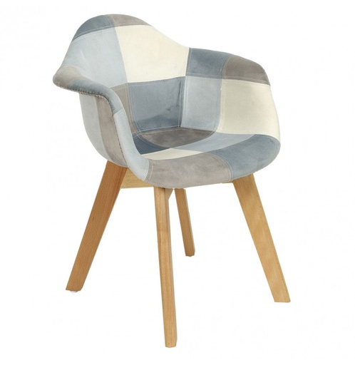 FAUTEUIL PATCHWORK ENFANT LEONIE BLEU