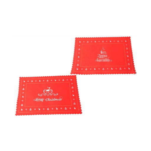 SET DE TABLE MERRY CHRISTMAS CARRE